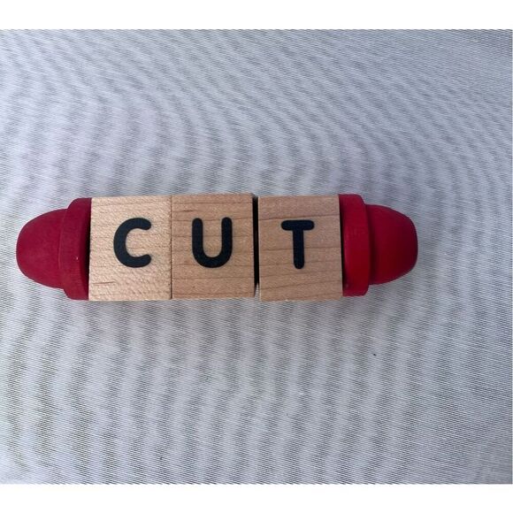 Wooden Reading Blocks Short Vowel Rods Spelling Games - Picture 1 of 4